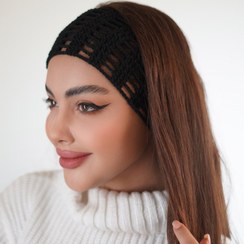 تصویر هدبند پهن قلاب بافی پنجره ای - شناسه 251108 