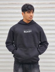 تصویر هودی 3 نخ قواره باکسی مشکی 