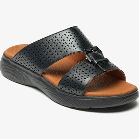 تصویر صندل مردانه با بافت و طراحی ساده برند le confort Men Textured Slip-On Sandals