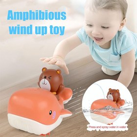 تصویر اسباب بازی حمام مدل کوکی طرح نهنگ 