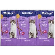 تصویر تشویقی مدادی گربه وینستون طعم مرغ و اردک (بسته بندی جدید) Winston, Cat Treat Sticks, Chicken & Duck