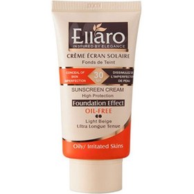 تصویر کرم ضد آفتاب الارو رنگی فاقد چربی SPF30 Ellaro sunscreen oil free  SPF30 cream 40ml