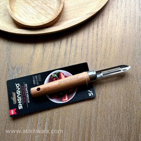 تصویر پوست کن قلمی دسته چوبی شنگیا 