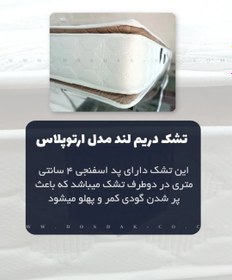 تصویر تشک دریم لند مدل ارتوپلاس دونفره 160 