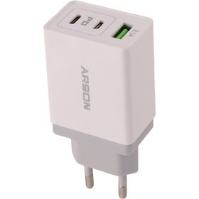 تصویر شارژر دیواری فست شارژ Arson AN-88 2.1A PD 10.5W + کابل 3 سر Arson AN-88 2.1A PD 10.5W Fast Wall Charger With Multifunction Cable