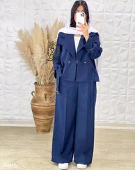 تصویر کت و شلوار زنانه مدل ایسان سایز ۳۸ تا ۴۸ 