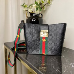 تصویر کیف رودوشی زنانه گوچی Gucci مشکی 2 تکه کد 1541 