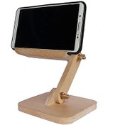 تصویر نگهدارنده موبایل چوبی 