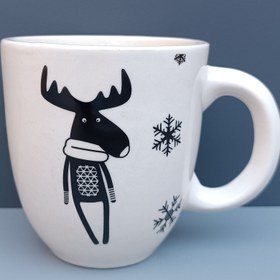 تصویر ماگ طرح گوزن مدل خمره ای