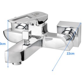 تصویر شیر حمام موج کروم قهرمان Moj Chrome Bath