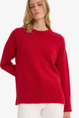 تصویر پلیور زنانه قرمز دفکتو 