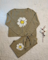 تصویر ست کراپ و شلوار آفتابگردون زنانه کد 403078 