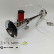 تصویر بوق بادی تک لول پمپ سرخود مناسب موتور سیکلت خودرو کامیونت بدون نیاز به باد بوق 