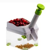 تصویر هسته گیر آلبالو و گیلاس و انواع میوه ها وسیله ای کاربردی در آشپز خانه شما بهداشتی قابل استفاده برای هسته گیری خرما زیتون 