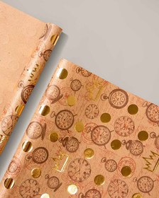 تصویر 3 برگ کاغذ کادو طلاکوب – 18153 