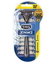 تصویر پک خود تراش زنانه 3 تیغ شیک مدل3 Xtreme همراه با 6 تیغ یدک بسته 1 عددی Schick Pack 3 Shave Blade Xtreme 3 With 6 Cartridges for women 1pcs