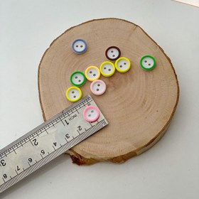 تصویر دکمه گرد دور رنگی 