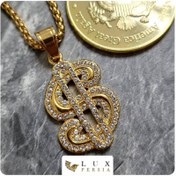 تصویر پلاک دلار نگین دار 