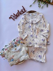 تصویر ست بلوزشلوار پنبه ریلی دخترانه 