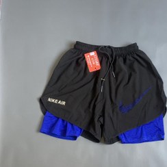 تصویر شلوارک ورزشی نایکی آیرو کشاله دار آبی 