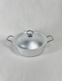 تصویر ماهیتابه تاپ آلومین سایز ۲۴ دسته‌دار 