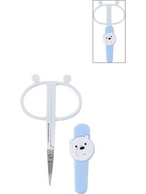 تصویر قیچی ابرو مینیسو مدل ،MINISO We Bare Bears Collection 5.0 Grooming Scissors (Ice Bear)، خرس قطبی، 11 سانتی متر 