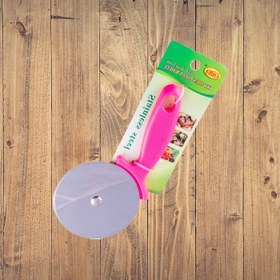 تصویر پیتزا بر دسته رنگی 