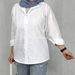 تصویر شومیز زنانه سفید کد ۳۷۲ 