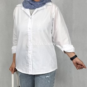 تصویر شومیز زنانه سفید کد ۳۷۲ 