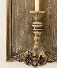 تصویر شمعدان دیواری چوبی 