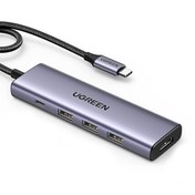 تصویر هاب USB-C یوگرین 5 پورت مدل CM511 15596 Ugreen CM511 15596 5 Port USB-C Hub