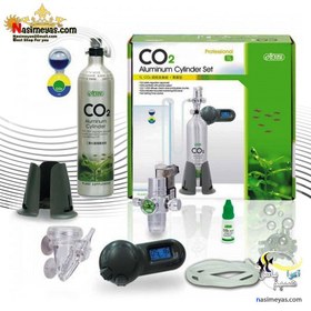 تصویر ست کامل و حرفه ای co2 یک لیتری کد ۶۷۸ ایستا Ista CO2 aluminum cylinder set