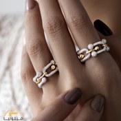 تصویر انگشتر طلا تیفانی نگین دار 