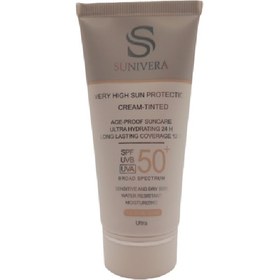 تصویر ضد آفتاب سانیورا رنگی مناسب پوست خشک و حساس SPF50 حجم ۵۰ میلی لیتر 