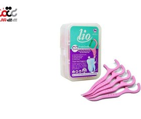 تصویر خلال دندان و نخ دندان کمانی لیو 40 عدد Lio Dental Floss Toothpick 40 Pcs