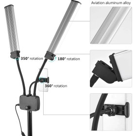 تصویر نور شاخ گوزنی 2 شاخه HD-45x 45w Double Arm light westcott 