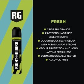 تصویر اسپری ضد تعریق بریتانیایی مردانه رایت گارد RIGHT GUARD مدل Fresh رایحه خنک 250 میل 