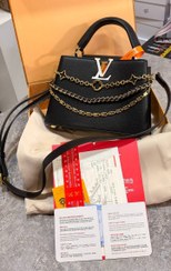 تصویر کیف زنانه لویی ویتون زنجیری اورجینال Louis Vuitton Capucines Chain Bag Premium Quality