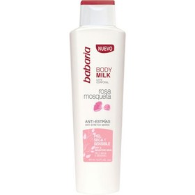 تصویر شیر بدن ضد ترک حاوی عصاره رزا باباریا BABARIA BODY MILK ROSA