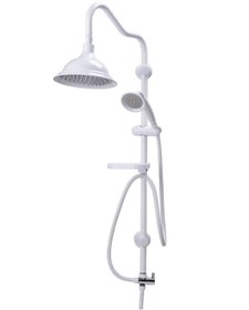 تصویر علم دوش دوکاره البرز روز مدل شیپوری رنگ سفید طلایی 