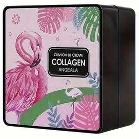 تصویر کوشن بی بی کرم آنجلا مدل فلامینگو وزن 13 گرم ANGEALA CUSHION پودر صورت (پنکیک) -