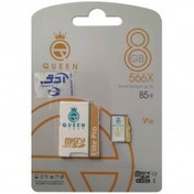تصویر کارت حافظه QUEEN TECH 8G کلاس 10 سرعت 85MB/s همراه با آداپتور 
