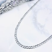 تصویر زنجیر نقره مردانه مدل ایتالیایی کارتیه 