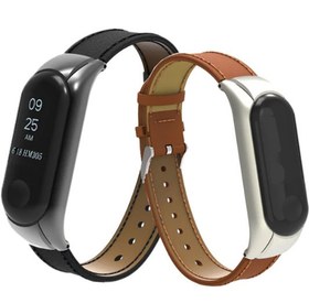 تصویر بند چرمی دستبند سلامتی شیائومی Xiaomi Mi Band 3 Leather Strap 