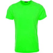تصویر تیشرت سبز نخی با چاپ طرح دلخواه 