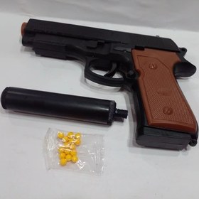 تصویر تفنگ ساچمه‌ای صدا خفه کن اسباب بازی 