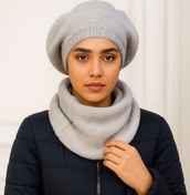 تصویر ست کلاه و شال گردن مدل فرانسوی کد 10382 