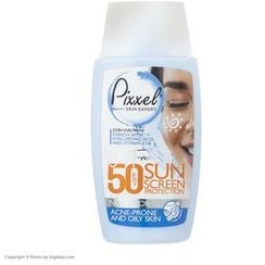 تصویر کرم ضد آفتاب بی رنگ پیکسل مناسب پوست های چرب جوشدار و مختلط Spf50 Pixxle Sunscreen no color Cream For Acne Prone And Oily Skin 50ml