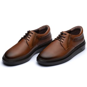 تصویر کفش چرم مدل الیور بندی زیره پی یو 
