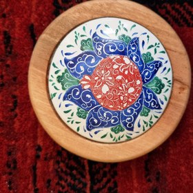 تصویر آینه میناکاری چوبی 